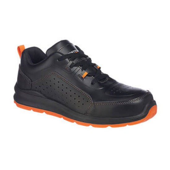 Pantofi de protectie sport S1P pentru medii calduroase Negru-portocaliu Pantofi de protectie sport S1P pentru medii calduroase Negru-portocaliu