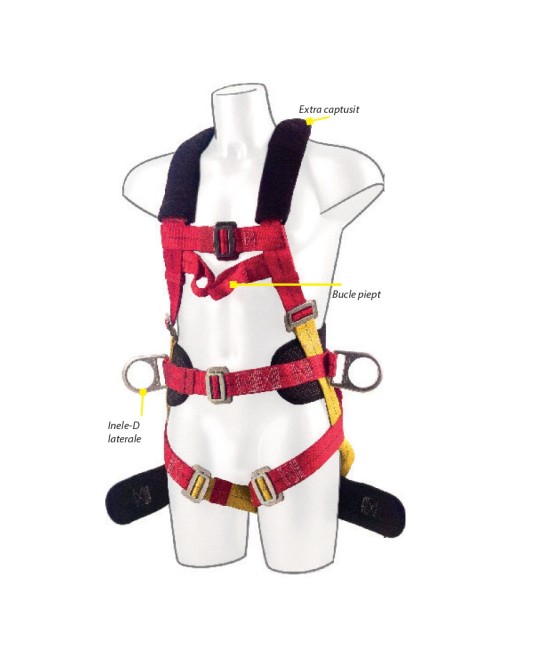 Ham protectie anticadere cu 3 puncte de ancorare + extra puncte 