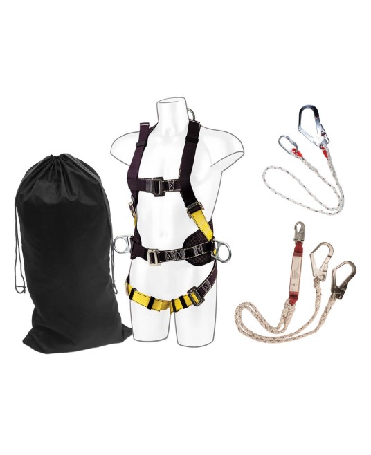 Set lucru la inaltime constructii-ham 2 puncte, franghie cu carabiniera si carlig 