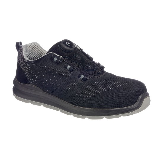 Pantofi de protectie sistem inchidere BOA, S1P negru cu gri Pantofi de protectie sistem inchidere BOA, S1P negru cu gri