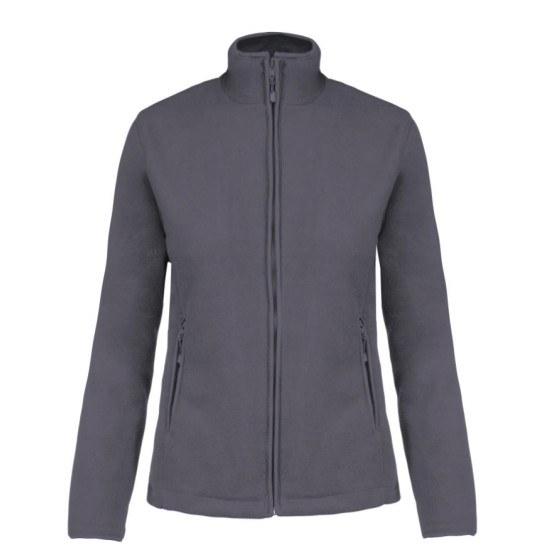 Jacheta fleece femei, Kariban 280g/m2, Gri inchis