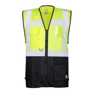 Vesta reflectorizanta SIGNAL cu plasa in partea superioara, galben