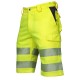 Pantaloni scurti HiVis tercot 290 g/mp, galben cu negru Pantaloni scurti HiVis tercot 290 g/mp, galben cu negru