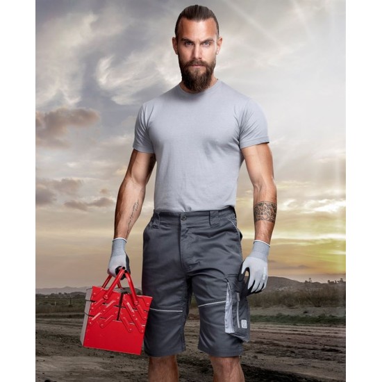 Pantaloni scurti de lucru, calitate excelenta, tercot 200g/m2, Summer gri inchis Pantaloni scurti de lucru, calitate excelenta, tercot 200g/m2, Summer gri inchis