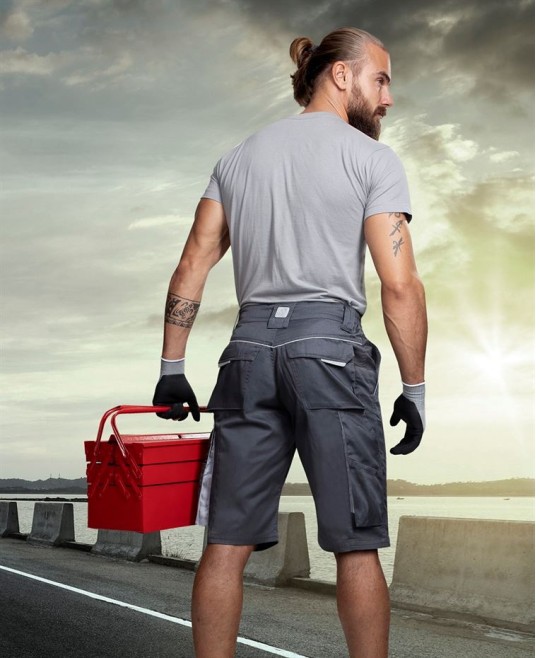 Pantaloni scurti de lucru, calitate excelenta, Summer Gri-inchis