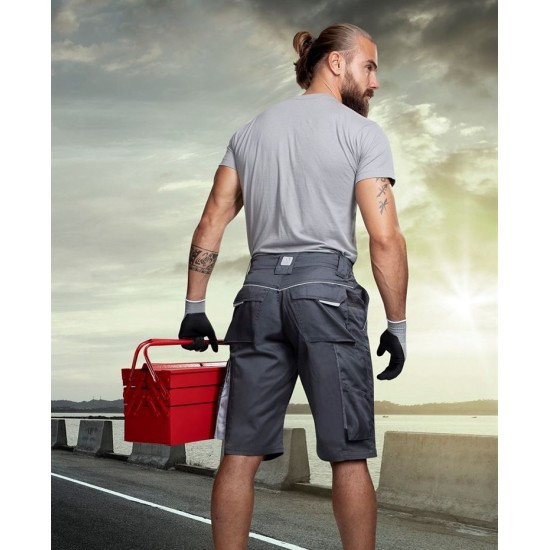 Pantaloni scurti de lucru, calitate excelenta, tercot 200g/m2, Summer gri inchis Pantaloni scurti de lucru, calitate excelenta, tercot 200g/m2, Summer gri inchis