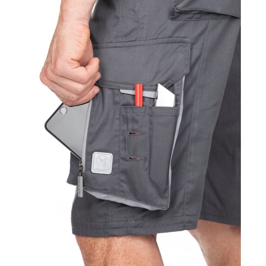 Pantaloni scurti de lucru, calitate excelenta, tercot 200g/m2, Summer gri inchis Pantaloni scurti de lucru, calitate excelenta, tercot 200g/m2, Summer gri inchis