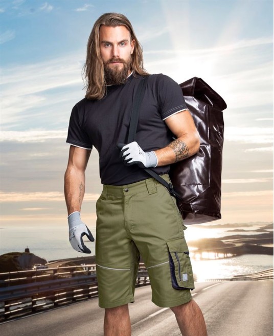 Pantaloni scurti de lucru, calitate excelenta, tercot 200g/m2, Summer kaki