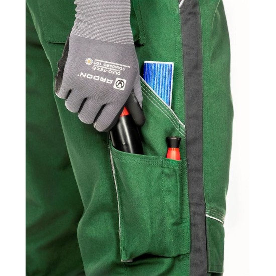 Salopeta cu pieptar premium, Urban Plus stretch, tercot 270 g/mp, verde Salopeta cu pieptar premium, Urban Plus stretch, tercot 270 g/mp, verde