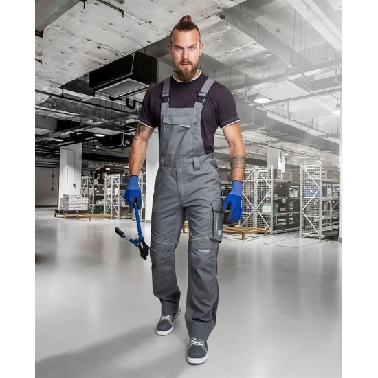 Salopeta cu pieptar premium, Urban Plus tercot 270 g/mp, gri Salopeta cu pieptar premium, Urban Plus tercot 270 g/mp, gri