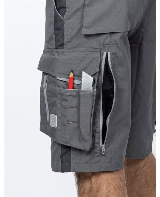 Pantaloni scurti stretch, Urban Plus, tercot, 270g/mp, gri