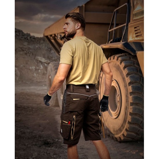 Pantaloni scurti premium Urban Plus, tercot, 270g/mp, maro Pantaloni scurti premium Urban Plus, tercot, 270g/mp, maro