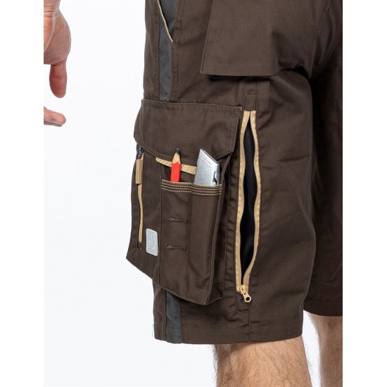 Pantaloni scurti premium Urban Plus, tercot, 270g/mp, maro Pantaloni scurti premium Urban Plus, tercot, 270g/mp, maro