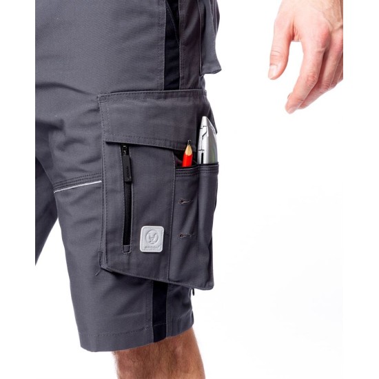 Pantaloni scurti stretch, Urban Plus, tercot, 270g/mp, gri inchis Pantaloni scurti stretch, Urban Plus, tercot, 270g/mp, gri inchis