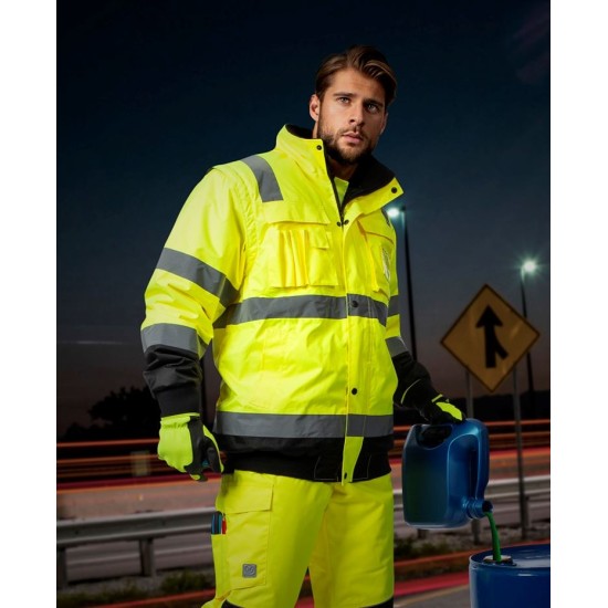 Jacheta HiVis Howard 2-in-1, galben cu negru Jacheta HiVis Howard 2-in-1, galben cu negru