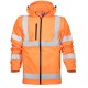 Jacheta softshell HiVis REF502, 3-in-1, portocaliu