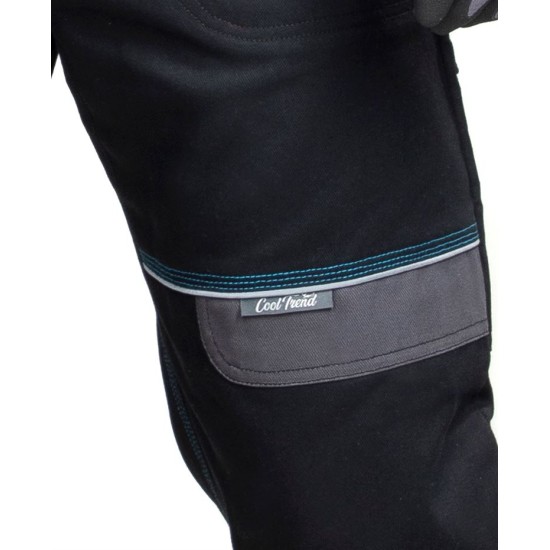 Pantaloni de lucru Cool Trend, bumbac 260g/m2 Negru-gri Pantaloni de lucru Cool Trend, bumbac 260g/m2 Negru-gri