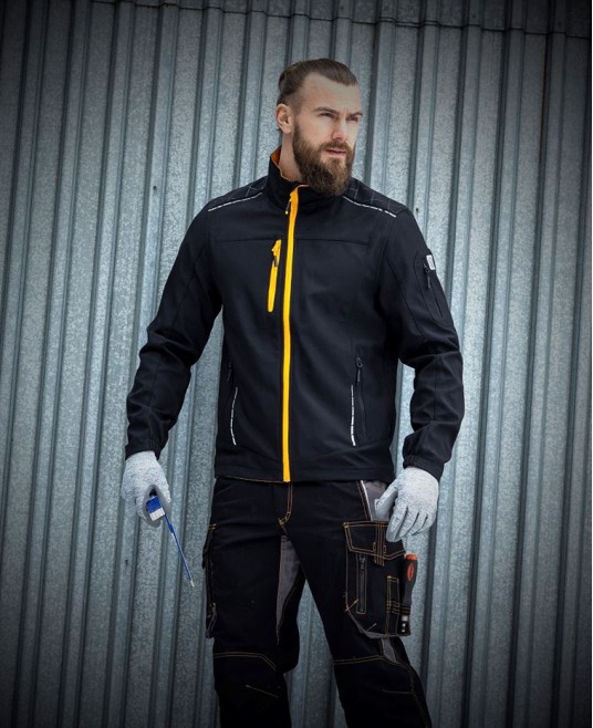 Jacheta softshell Vision, stretch, 258g/mp, negru
