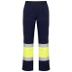 Pantaloni HiVis cu dungi reflectorizante, Bleumarin/galben