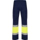 Pantaloni HiVis cu dungi reflectorizante, Bleumarin/galben