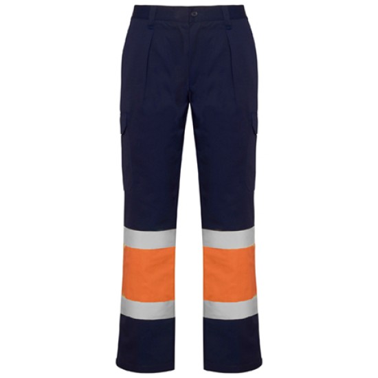 Pantaloni HiVis cu dungi reflectorizante, Daily Bleumarin/portocaliu Pantaloni HiVis cu dungi reflectorizante, Daily Bleumarin/portocaliu