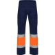 Pantaloni HiVis cu dungi reflectorizante, Bleumarin/portocaliu