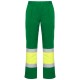Pantaloni HiVis cu dungi reflectorizante - Verde/galben Pantaloni HiVis cu dungi reflectorizante - Verde/galben
