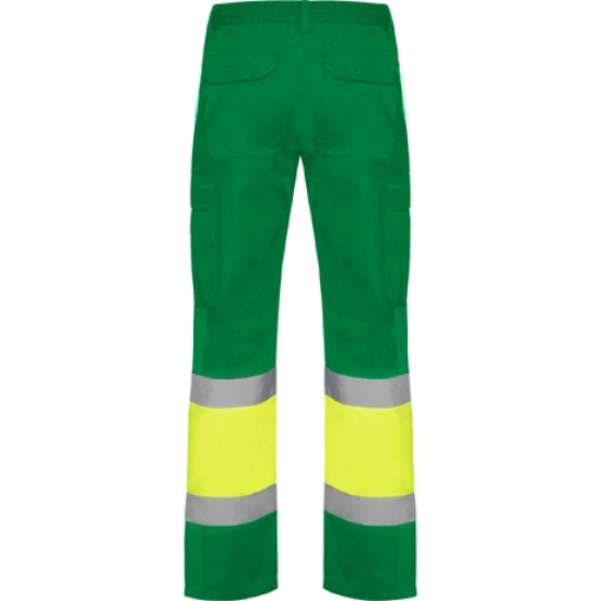 Pantaloni HiVis cu dungi reflectorizante, Daily Verde/galben Pantaloni HiVis cu dungi reflectorizante, Daily Verde/galben