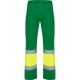 Pantaloni HiVis cu dungi reflectorizante - Verde/galben