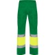 Pantaloni HiVis cu dungi reflectorizante, Verde/galben