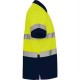 Tricou polo HiVis reflectorizant, 170g/m2 Galben si bleumarin Tricou polo HiVis reflectorizant, 170g/m2 Galben si bleumarin