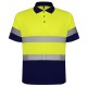 Tricou polo HiVis reflectorizant, 170g/mp Galben si bleumarin Tricou polo HiVis reflectorizant, 170g/mp Galben si bleumarin