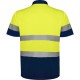 Tricou polo HiVis reflectorizant, 170g/m2 Galben si bleumarin