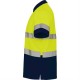 Tricou polo HiVis reflectorizant, 170g/mp Galben si bleumarin Tricou polo HiVis reflectorizant, 170g/mp Galben si bleumarin