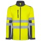 Jacheta HiVis softshell, Galben/gri inchis