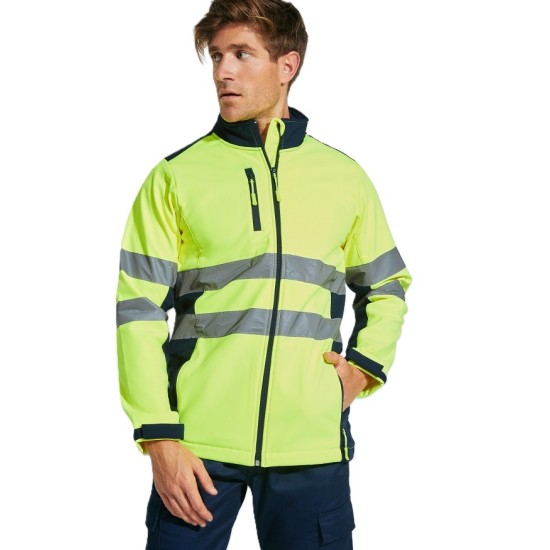Jacheta HiVis softshell - Galben / gri inchis Jacheta HiVis softshell - Galben / gri inchis