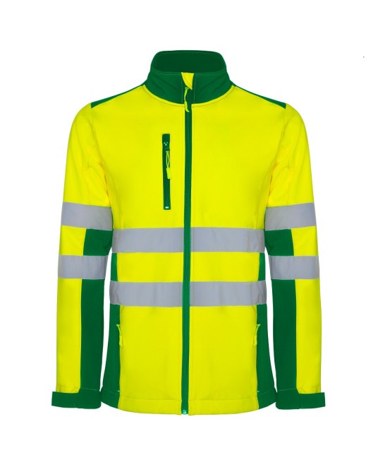 Jacheta softshell HiVis, Galben verde