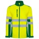 Jacheta HiVis softshell, Galben/verde