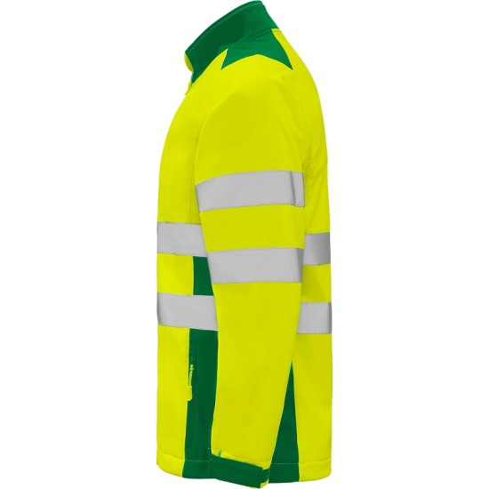 Jacheta HiVis softshell, Galben/verde