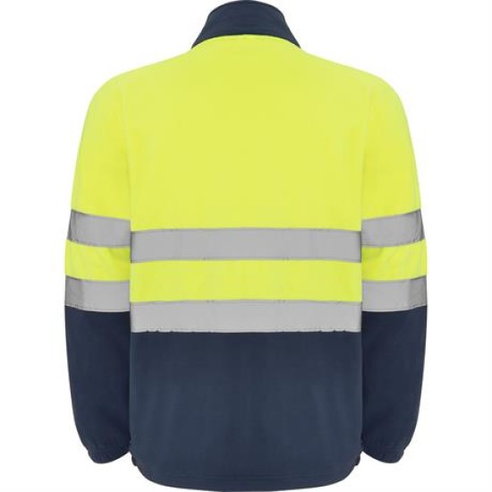 Jacheta fleece reflectorizanta Galben si bleumarin Jacheta fleece reflectorizanta Galben si bleumarin