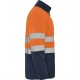 Jacheta fleece reflectorizanta Bleumarin si portocaliu Jacheta fleece reflectorizanta Bleumarin si portocaliu