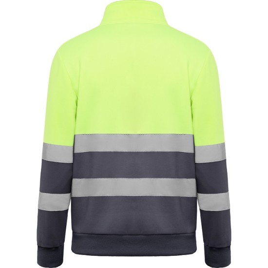 Hanorac Hi-Vis cu fermoar scurt, 280 g/mp, Galben-Gri