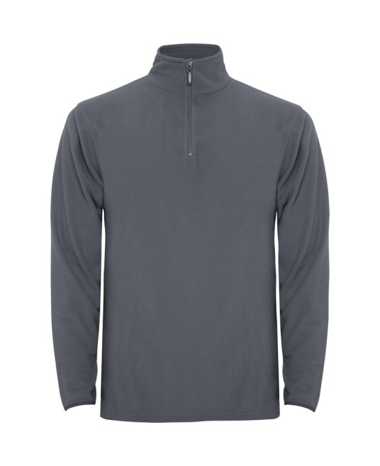 Fleece unisex cu fermoar scurt, 155 g/m2, gri plumb