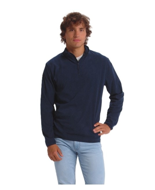 Fleece unisex cu fermoar scurt, 155 g/m2, bleumarin
