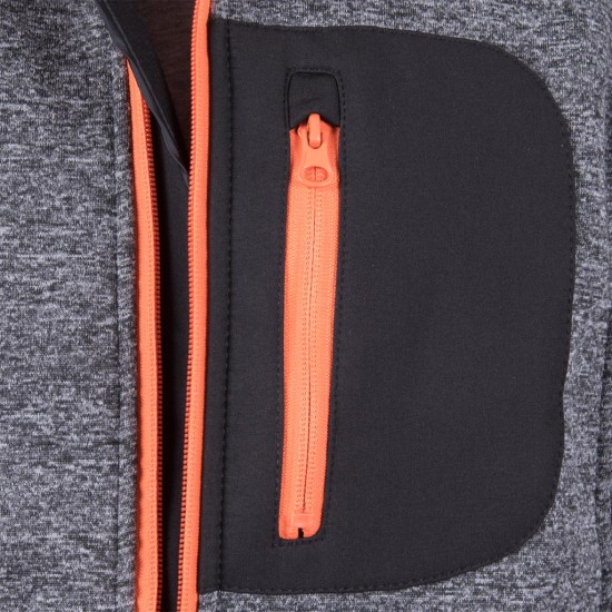 Jacheta softshell For Eco in combinatie de 2 culori, negru si portocaliu
