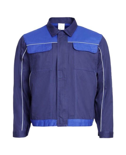 Jacheta de lucru bumbac Asimov, densitate 240g/m2, bleumarin/albastru