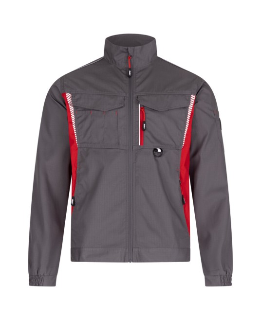 Jacheta de lucru subtire Drift, ripstop foarte rezistent, 200g/mp, gri rosu