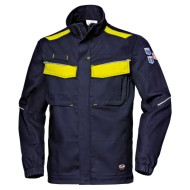 Jacheta stretch antistatica si ignifuga, arc electric, bleumarin-galben