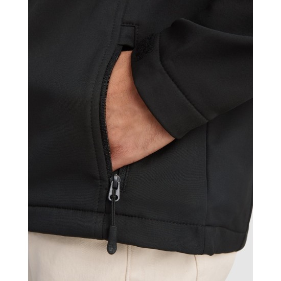 Jacheta softshell barbati, captuseala polar negru