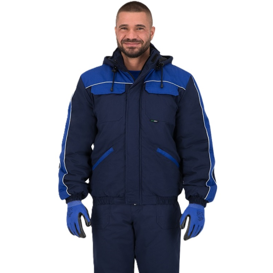Jacheta vatuita bumbac hidrofobizat, bleumarin cu albastru Jacheta vatuita bumbac hidrofobizat, bleumarin cu albastru
